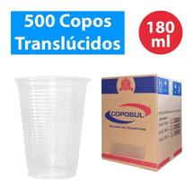 Copo Descartável 180ml Água Refrigerante 500 Unid Cristal
