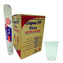 Copo descartável 180ml pp reforçado plástico caixa com 2500 copos Copo descartável 180ml pp reforçado plástico caixa com 2500 copos
