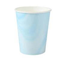 Copo Descartável 270ml Azul Bebe C/8 Unid.