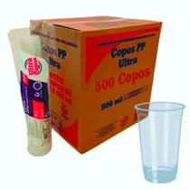 Copo Descartável 500ml Translúcido PP - 500 uni Copo Descartável 500ml Translúcido PP - 500 uni