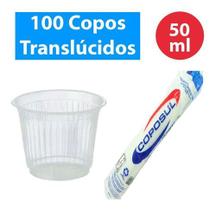Copo Descartável 50ml Café Cafezinho Chá 100 Unid Cristal Copo Descartável 50ml Café Cafezinho Chá 100 Unid Cristal