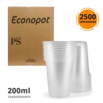 copo descartável econopot 200ml 2.500 unidades.