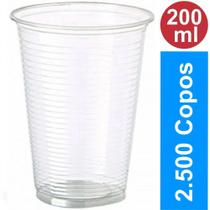 Copo Descartável em PP para Água 200ml Transparente Ecocoppo Cx/ 2.500 copos