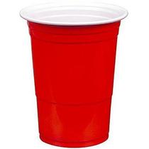 Copo Descartável Estilo Americano 480ml Vermelho - 10 Un