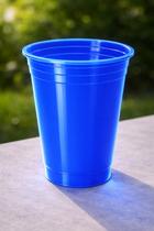 Copo Descartável Neon Balada Drinks 330ml 20 Un. Cor:Azul