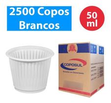 Copo Descartável Plástico Café 50ml 2500 Uni Branco