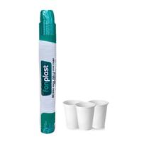 Copo Descartável PS 200ml Branco Fonplast Com 100 Unidades