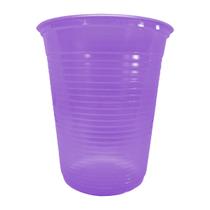 Copo Descartável Roxo Neon de Festa - 200ml - 50 Unidades