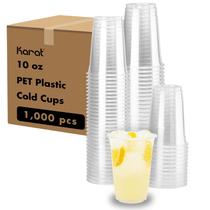 Copo descartável transparente Karat 10oz plástico PET 1000 unidades