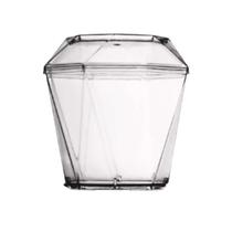 Copo diamante com tampa com 10 unidades plastilânia