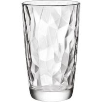 Copo Diamond Bormioli Rocco 14x9x9cm Vidro Transparente 470ml 6pçs Bebidas Água Suco e Coquetel na Mesa