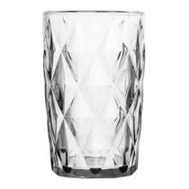 Copo Diamond de Vidro Diamante Transparente Alto para Água e Drinks 350ml Class Home Copo Diamond de Vidro Diamante Transparente Alto para Água e Drinks 350ml Class Home