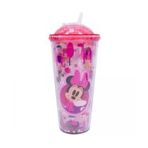 Copo Disney Minnie Com Cubos De Gelo 600ml Acrílico - DRINA