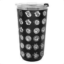 Copo do SC Corinthians 500ml Preto Com Tampa Oficial