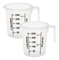 Copo Dosador Graduado Plástico com Bico Antiderramamento - 250ml Copo Dosador Graduado Plástico com Bico Antiderramamento - 250ml