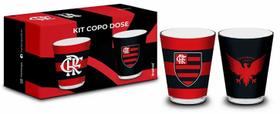 Copo Dose c/ 2 unidades Times Futebol 55 ML Brilho sortidos Cor:Flamengo