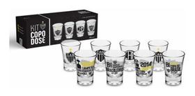 Copo Dose C/ 4un - Atlético Oficial Escudos Clássicos