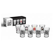 Copo dose c/ 4un - vasco - BRASFOOT
