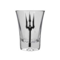 Copo Dose Cachaça Exú Tridente Trabalhado Vidro 45 ml