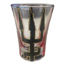 Copo Dose de Cachaça Vidro Exú Tridente com Fogo 45 ml Nadir Copo Dose de Cachaça Vidro Exú Tridente com Fogo 45 ml Nadir