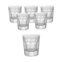 Copo dose drink tequila vidro shot licor 6 peças 30ml