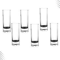 Copo dose tequila jogo 6 peças shot vidro transparente 65ml - LAR&PRESENTEAR