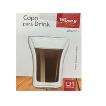 Copo Duplo Para Drink Party Vidro 240Ml - Wincy