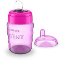 Copo Easy Sip C/ Bico de Silicone Avent Rosa 260ml 9m+