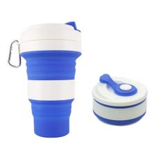 Copo Ecologico Retratil Silicone Grande Dobravel 550ml Cor:Azul Copo Ecologico Retratil Silicone Grande Dobravel 550ml Cor:Azul