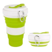 Copo Ecologico Retratil Silicone Grande Dobravel 550ml Cor:Verde Copo Ecologico Retratil Silicone Grande Dobravel 550ml Cor:Verde