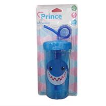 Copo Educativo Infantil Com Canudo 340ml Prince Baby Shark