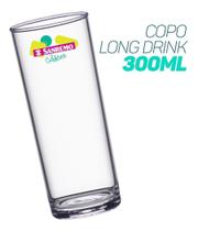 Copo em PS Long Drinks 300ml Para Drinks, Água Suco Refri
