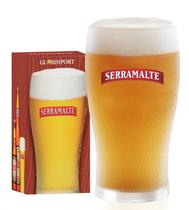 Copo em vidro para cerveja Serramalte 340ml - Globimport