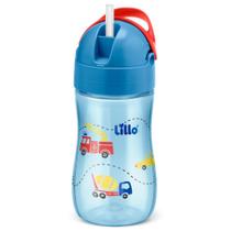 Copo Evolution com Canudo 300ml Azul - Lillo