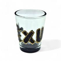 Copo Exu Dose Pinga Whisky Detalhes em Pintura Preta 60ml