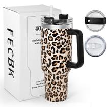 Copo FECBK 1183ml com alça e palha de aço inoxidável Copo FECBK 1183ml com alça e palha de aço inoxidável
