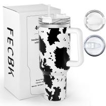 Copo FECBK Cow 1,2 L com alça e palha de aço inoxidável Copo FECBK Cow 1,2 L com alça e palha de aço inoxidável