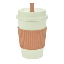 Copo Fibra Bambu Com Mexedor Rosa 450ML