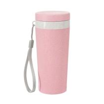 Copo Fibra de Bambu 350ml Cor Rosa