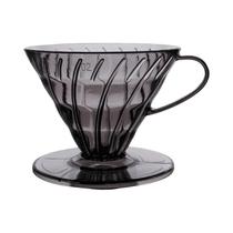 Copo Filtro De Café Em Forma De V Cinza Escuro 01 02 Dripper Com Ribs Espirais Funil De Preparo Copo Filtro De Café Em Forma De V Cinza Escuro 01 02 Dripper Com Ribs Espirais Funil De Preparo