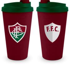 Copo Fluminense com Tampa 500ml Time Tricolor Oficial