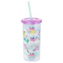 Copo frio Silver Buffalo My Little Pony 590 ml com tampa e canudo