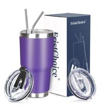 Copo FristChoice 900 ml com tampas e canudos de aço inoxidável Copo FristChoice 900 ml com tampas e canudos de aço inoxidável