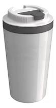 Copo Garrafa Garrafinha Térmico Branco 400ml Com Tampa
