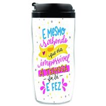 Copo Garrafa Personalizado Frases Engraçadas Térmico 350 ML