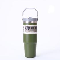 Copo Garrafa Térmica Camada Dupla Inox Alça Tampa Flip 890ml