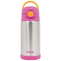 Copo Garrafa Térmica Infantil 400ml De Inox Com Canudo Parede Dupla Buba