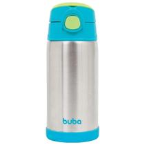 Copo Garrafa Térmica Infantil 400ml De Inox Com Canudo Parede Dupla Buba