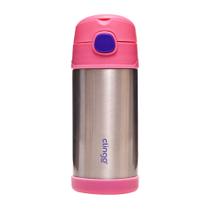 Copo Garrafa Térmica Infantil Inox Com Canudo Rosa Clingo Copo Garrafa Térmica Infantil Inox Com Canudo Rosa Clingo
