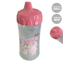 Copo Garrafa Treinamento 240Ml Little Unicornio Babygo